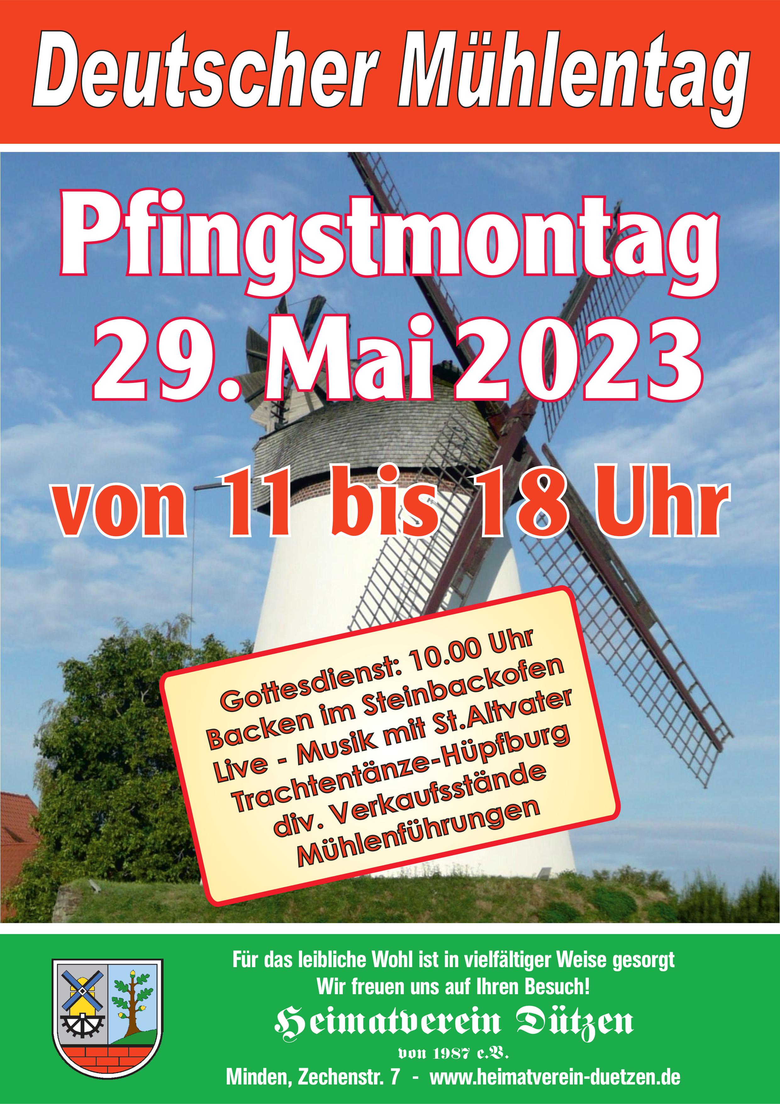 Deutscher Mühlentag Plakat