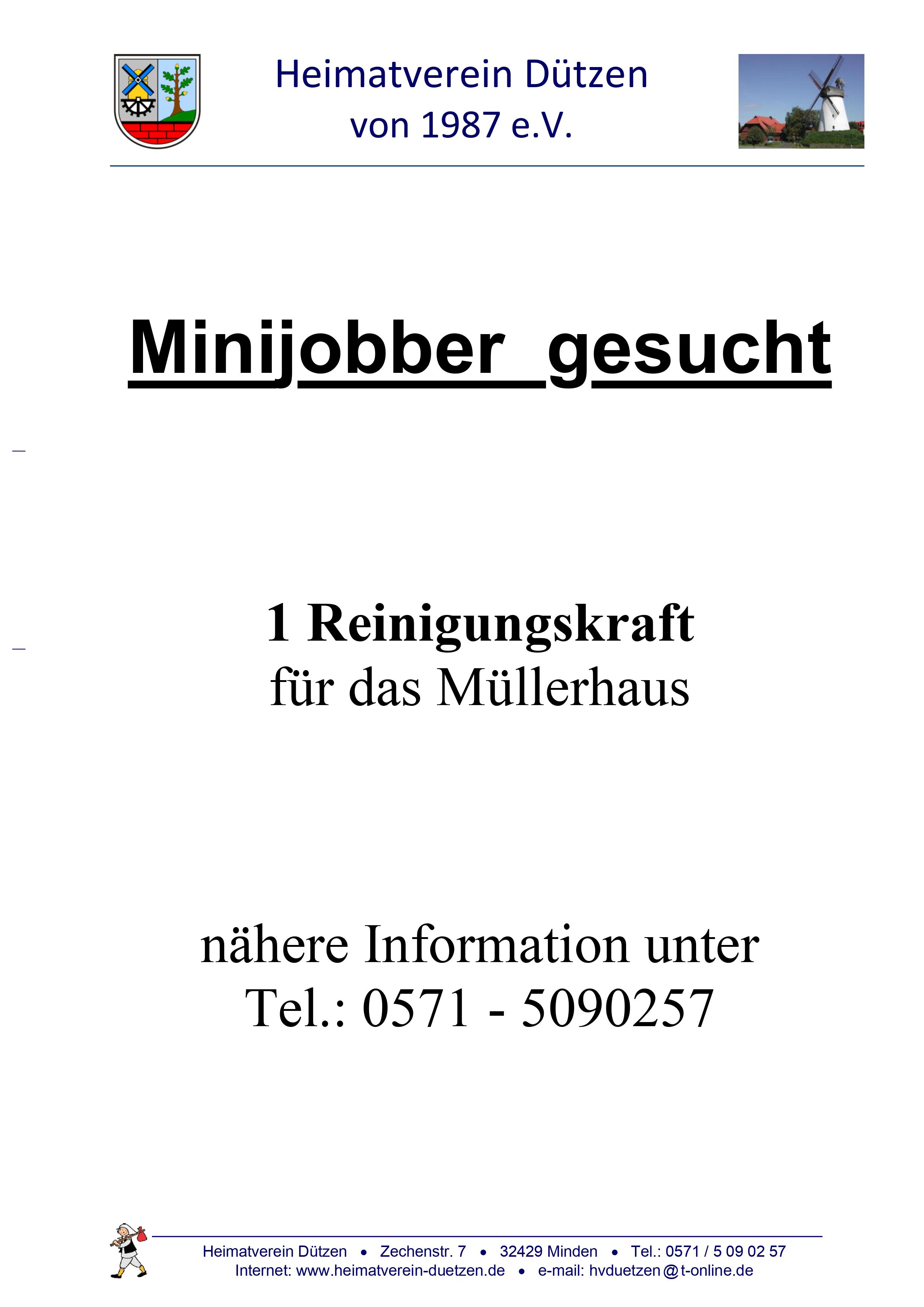 Minijobber 2 gesucht